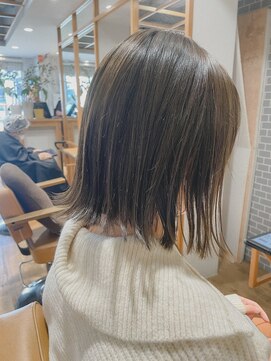 クラップス 上大岡(CLAPS) オリーブベージュ/切りっぱなし/赤み消し/【ブリーチ無し】