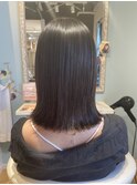 外ハネボブ×シルエット縮毛矯正