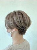 ハンサムショート グレージュカラー