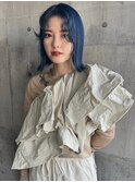 Blue hair .