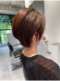 切りっぱなしボブ/美髪/ピンクブラウン[佐賀駅]