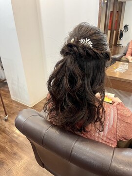 セレスト 心斎橋店(CELESTE) ハーフアップアレンジヘア