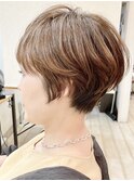 奥ゆきショート/ライトベージュ/髪質改善/川崎/美髪