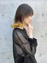 ピノ(pino.)&nbsp;ニュアンスウルフ毛先カラーイエロー