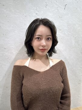 ロンドプランタン 恵比寿(Lond Printemps) くびれボブでかわいい韓国ヘア グレージュカラー