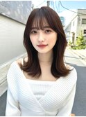 20代30代40代◎前髪パーマ韓国風巻きくすみベージュお団子ヘア