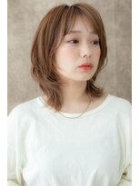 カバーヘア ブリス 北浦和(COVER HAIR bliss)&nbsp;アプリコットオレンジ抜け感小顔ウルフボブ312X北浦和20代30代