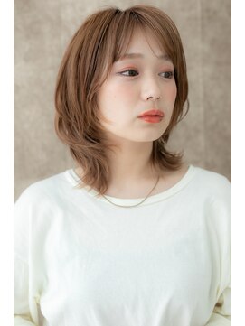 カバーヘア ブリス 北浦和(COVER HAIR bliss) アプリコットオレンジ抜け感小顔ウルフボブ312X北浦和20代30代