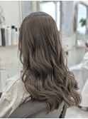 ブリーチ無しのブルーグレー