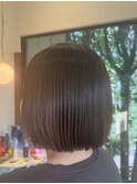 美髪矯正×切りっぱなしボブafter1