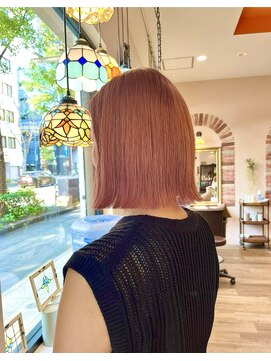 フェイバー 警固店(FAVOR) 透明感たっぷりカラー切りっぱなしボブ パーソナルカラー診断
