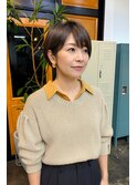 まわりと差がつく大人ショート×ヘーゼルベージュ