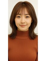 リトルウィッチ(Little witch) 柔らかレイヤーミディ/ナチュラルブラウン