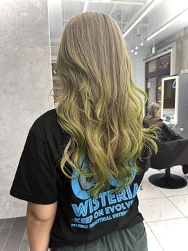 シーエス メイド バイ シャチュー 沖縄店(CS made by SHACHU) エンドカラー　ライムグリーン