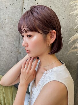 ガーデン 渋谷(GARDEN) 大人ボブ　ダブルカラー　ラベンダー