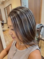 ブリッツ レボ(BLITZ-REVO)&nbsp;着物ヘア/ダークアッシュ/ミディアムレイヤーカット/柏駅