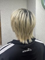 アジールヘア 所沢プロペ通り店(agir hair)&nbsp;ホワイトウルフハイトーンメンズブリーチ学割U24