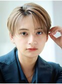 ハイトーンカラーフェザーパーマニュアンスパーマセンターパート