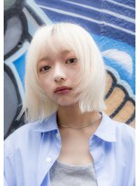 ソレイユトウキョウシブヤ(SOLEIL TOKYO shibuya) ホワイトブロンド×ミディアムボブ