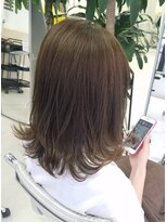ヘアメイク ノワール(hair make noir)&nbsp;グレージュ×外ハネ