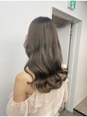 ベージュハイライト透明感カラー
