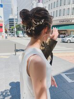 ネイビー(nvy)&nbsp;【ブライダルヘア】アップシニヨン