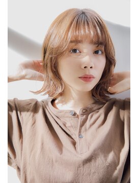 リュンヌ 門前仲町(lune) 20代 30代 40代 50代 結べるボブレイヤーベージュ【LINONA　林】