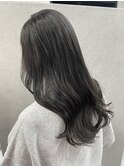 アッシュグレー×暗め透明感カラー