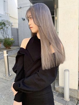 ローウェ 愛知豊橋(Louwe) 髪質改善トリートメント透明感ベージュカラーボブヘアセット豊橋