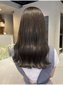 ブリーチなしグレージュブルージュ透明感カラー艶カラー/今枝
