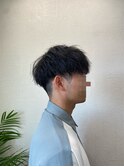 ツイストスパイラルパーマ+マッシュショート