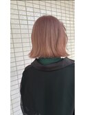 ペールピンク/外はねプツっとボブ/横浜/桜木町/みなとみらい