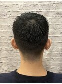 刈り上げ/短髪/ショート/黒髪/アップバング/清潔感/ワイルド