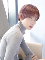 エムスラッシュ みなとみらい馬車道店(M SLASH)&nbsp;ミルクティーピンク/艶カラー/ミニマムショート/馬車道