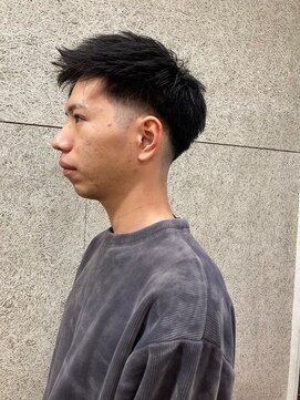 アッタニコ(atta2co) ツーブロック アップバング メンズショート 黒髪 爽やか