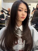 アンダーバーホワイトモデ 河内長野(_WHITE mode) ハイライトカラーミルクティーベージュレイヤーカット