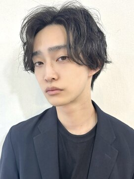 リコバイアフロート(riko by afloat) パーマ/センターパート/大人かっこいい[メンズカット竹田]