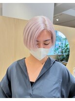 スタン 渋谷(Stam)&nbsp;ホワイトカラーハイトーンショートレイヤーケアブリーチ渋谷駅