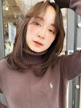 グランド(GRAND) ミディアムレイヤー/簡単ワンカール/ナチュラルベージュ【古岡】