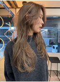 イメチェンホワイトブロンド外ハネボブ美髪ワイドバング美髪
