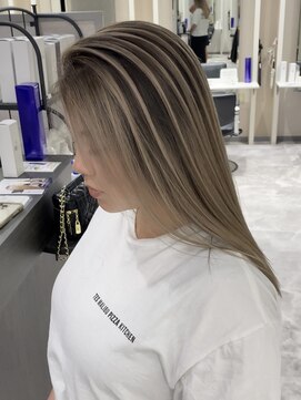 ウル 岡山駅店(ULu.) ハイライトハイトーンダブルカラー20代30代40代ULu岡山