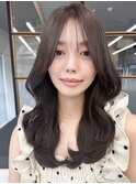 10代20代30代大人可愛い小顔韓国へア艶感アッシュグレージュ