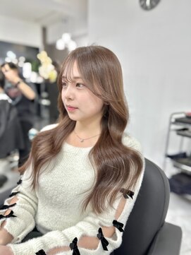 アクション 心斎橋店(ACTION) 20代30代かわいいお顔まわりカット　ブリーチなし透明感ブラウン
