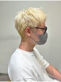 DaVin中目黒　抜きっぱなし　ホワイトブロンド　メンズショート