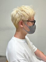 ダヴィン 中目黒(DaVin)&nbsp;DaVin中目黒　抜きっぱなし　ホワイトブロンド　メンズショート