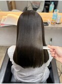 【オリーブグレー】#髪質改善#美髪矯正#縮毛矯正