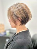 似合わせショート/フェザーショート/細めハイライト