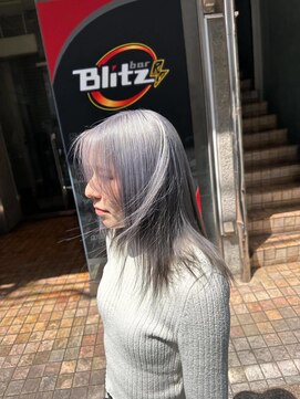 ワンズクロエ 原宿店(ONE's Chloe) くびれヘアアプリコットオレンジハイライトカラーくすみベージュ