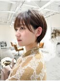 別府ショートボブ顔まわりレイヤーカット髪質改善カラー30代