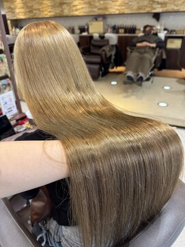 ファブ 千葉店(FaB) 【ブリーチなしダブルカラー×オリーブミルクティー】